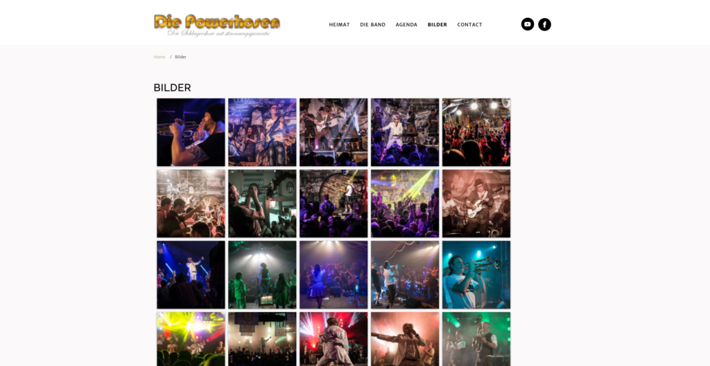 Website Die powerhosen - website ontwikkeling
